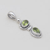 925 Sterling Silver Blue Topaz Pendants