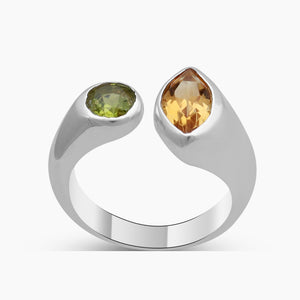 925 Sterling Silver Amethyst & Citrine Rings