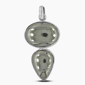 925 Silver Golden Pyrite Pendants