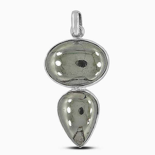 925 Silver Golden Pyrite Pendants