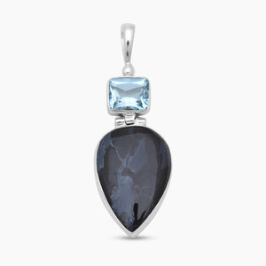 925 Silver Pietersite Jasper Pendants