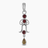 925 Sterling Silver Garnet Pendants