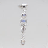 925 Silver Rainbow Moonstone Pendants