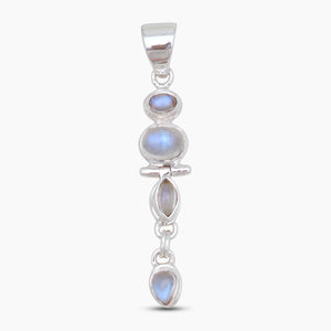 925 Silver Rainbow Moonstone Pendants