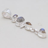 925 Silver Rainbow Moonstone Pendants