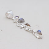 925 Silver Rainbow Moonstone Pendants