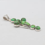 Green Copper Turquoise Silver Pendants