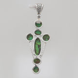 Green Copper Turquoise Silver Pendants