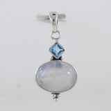 Rainbow Moonstone Silver Designer Pendants