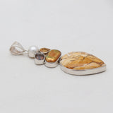 Brecciated Mookaite Silver Pendants