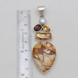 Brecciated Mookaite Silver Pendants