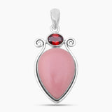 Pink Opal Silver Pendants
