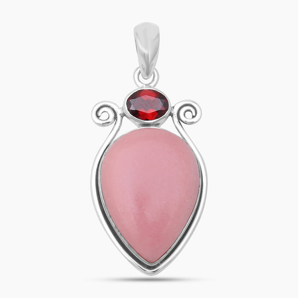 Pink Opal Silver Pendants
