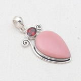 Pink Opal Silver Pendants