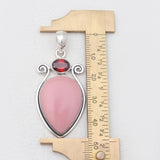 Pink Opal Silver Pendants