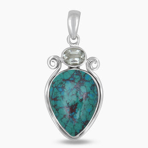 925 Sterling Silver Chrysocolla Pendants