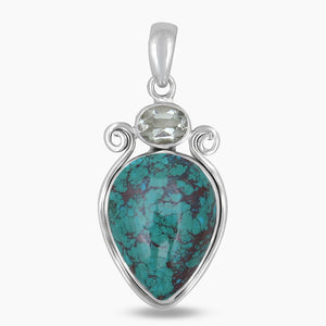 925 Sterling Silver Chrysocolla Pendants