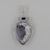 Dendritic Opal & Black Onyx Silver Pendants