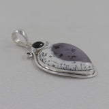 Dendritic Opal & Black Onyx Silver Pendants