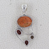 Dendritic Opal Silver Pendant