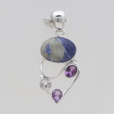 925 Sterling Silver Sodalite Pendants