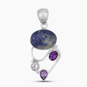 925 Sterling Silver Sodalite Pendants