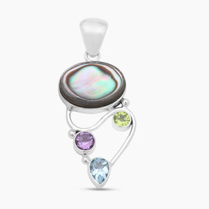 Abalone Shell Silver Pendants