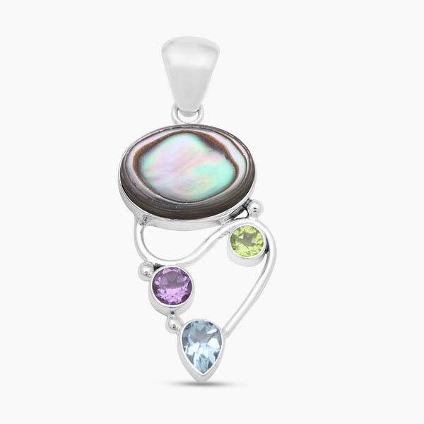 Abalone Shell Silver Pendants