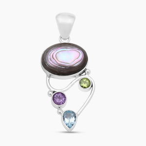 Abalone Shell Silver Pendants