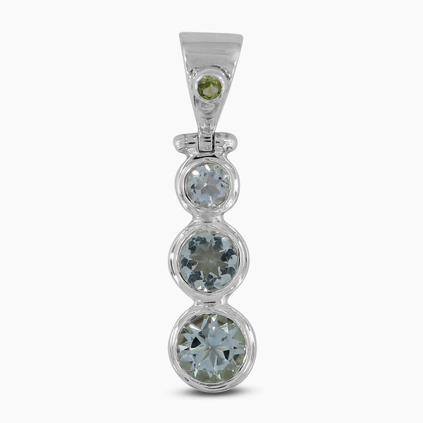 925 Silver Green Amethyst Pendants