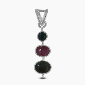 925 Silver Multi Tourmaline Pendants