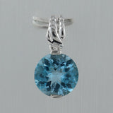 925 Silver Blue Topaz Pendants
