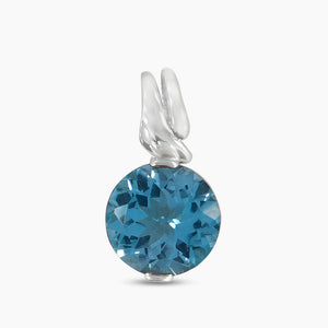 925 Silver Blue Topaz Pendants