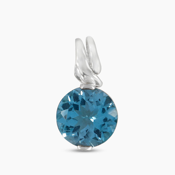 925 Silver Blue Topaz Pendants