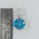 925 Silver Blue Topaz Pendants