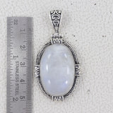 Blue Lace Agate Silver Pendants