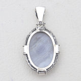 Blue Lace Agate Silver Pendants