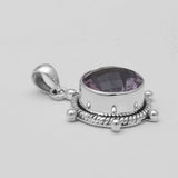 Pink Amethyst Silver Pendants