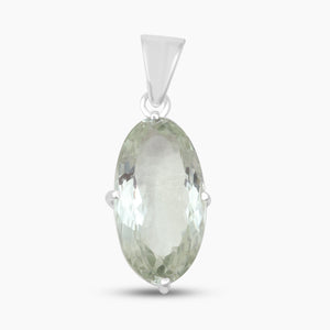 925 Sterling Silver Green Amethyst Pendants