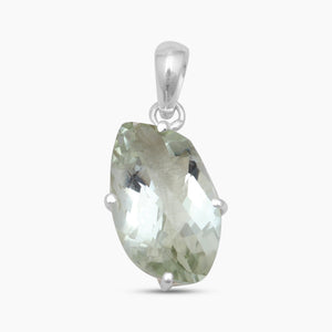 Green Amethyst Silver Pendants