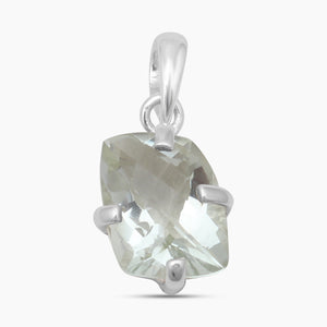 Green Amethyst Silver Pendants