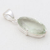 925 Sterling Silver Green Amethyst Pendants