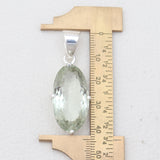 925 Sterling Silver Green Amethyst Pendants