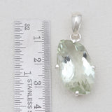 Green Amethyst Silver Pendants