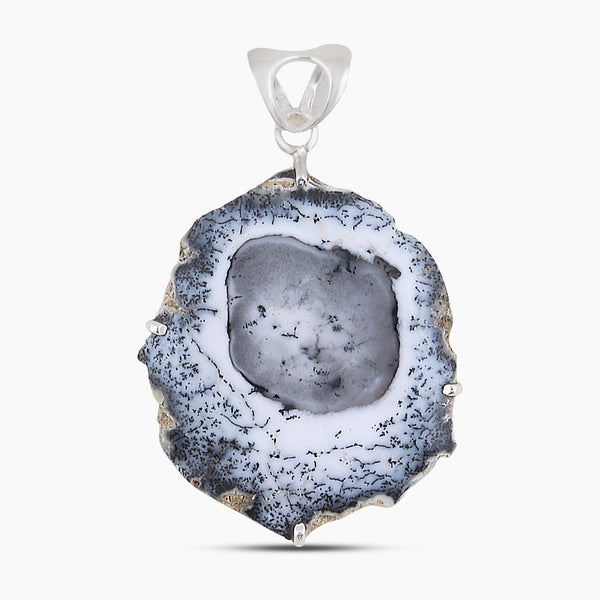 Dendritic Opal Silver Pendants
