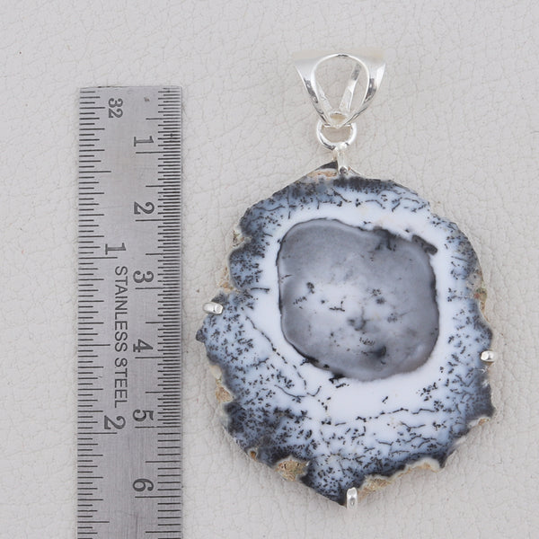 Dendritic Opal Silver Pendants