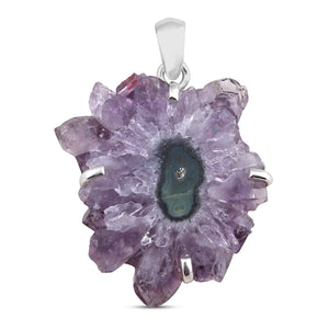 925 Sterling Silver Amethyst Stalactites Pendants