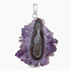925 Sterling Silver Amethyst Stalactites Pendants