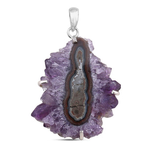 925 Sterling Silver Amethyst Stalactites Pendants