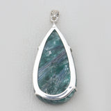 925 Sterling Silver Green Kyanite Pendants